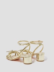 Monsoon Gold Wynn Metallic Strappy Heeled Sandals - Image 4 of 4
