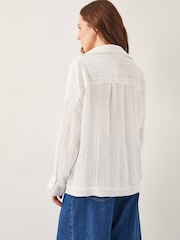 Monsoon White Tilda Textured Shirt - Image 2 of 5