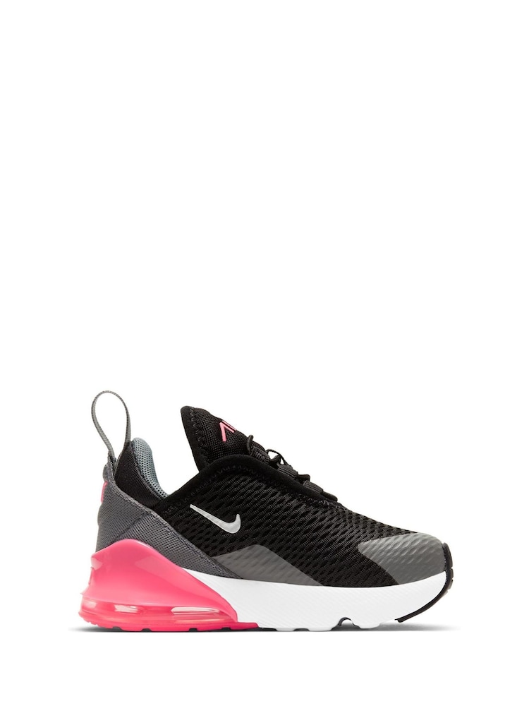 Nike Black/Pink Infant Air Max 270 Trainers - Image 2 of 8