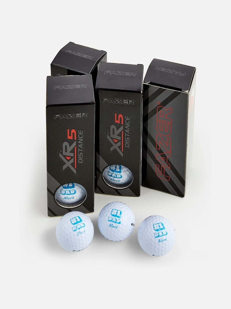 Personalised Number 1 Dad Fazer Golf Balls by My American Golf - Image 1 of 5 Personalised Number 1 Dad Fazer Golf Balls by My American Golf - Image 1 of 5