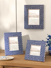 Blue Spot Print Photo Frame - Image 2 of 4