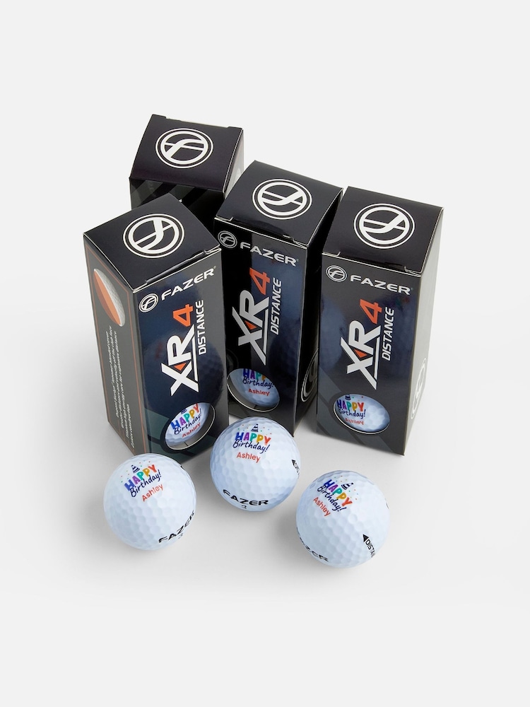 Personalised Happy Birthday Fazer Golf Balls by My American Golf - Image 1 of 5