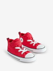 Converse Red Chuck Taylor Malden One Strap Easy On Trainers - Image 3 of 9