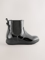 Black Patent Wide Fit (G) Leather Chelsea Ankle Boots - Image 2 of 6