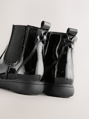 Black Patent Wide Fit (G) Leather Chelsea Ankle Boots - Image 3 of 6