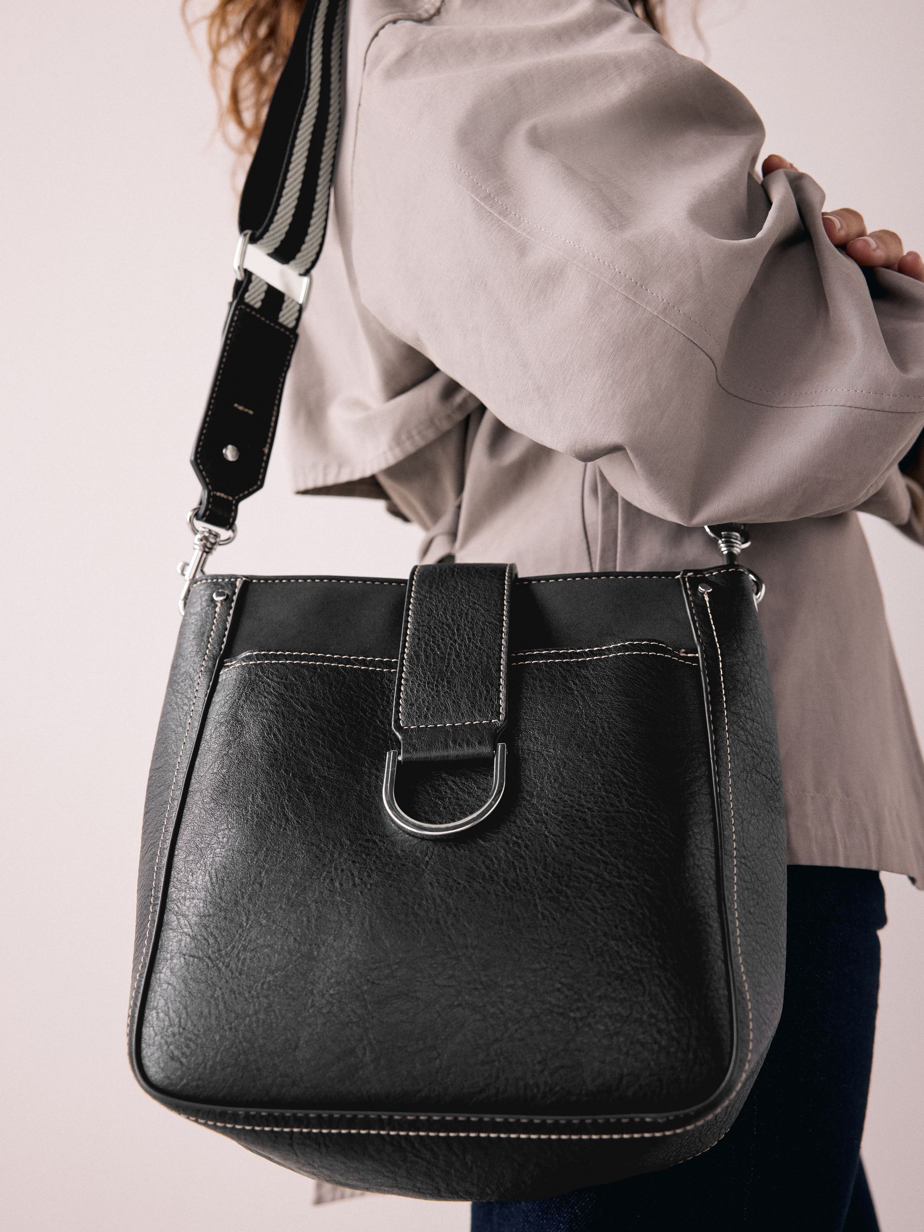 Buy Black Structured Messenger Bag from Next USA