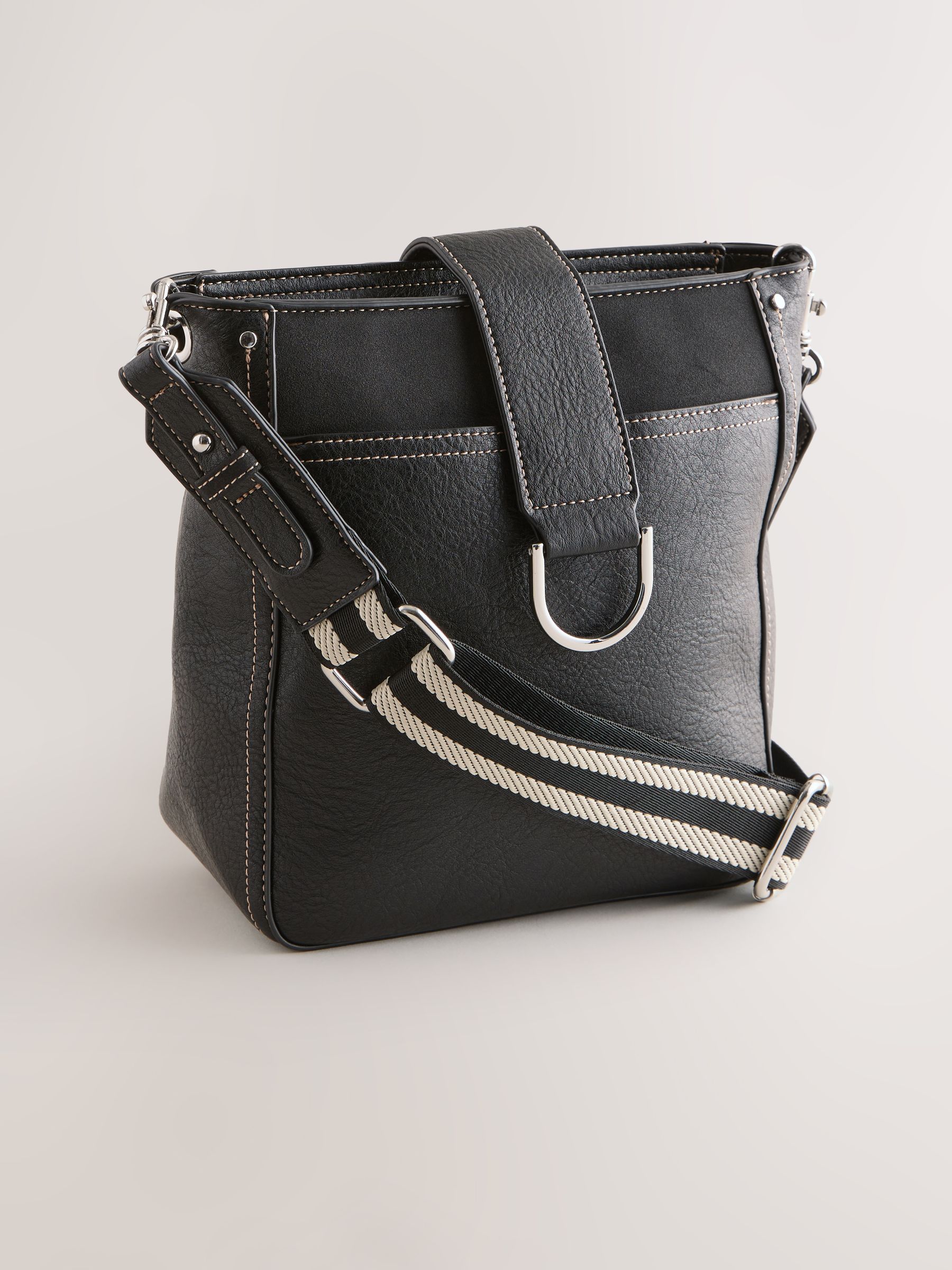 Buy Black Structured Messenger Bag from Next USA