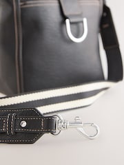 Black Structured Messenger Bag - Image 8 of 9