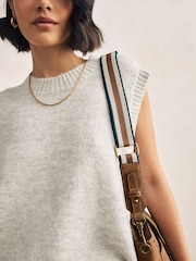 Tan Brown Structured Messenger Bag - Image 3 of 10