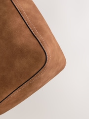 Tan Brown Structured Messenger Bag - Image 8 of 10