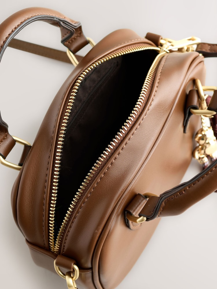 Tan Brown Bowler Charm Cross-Body Bag - Image 11 of 11