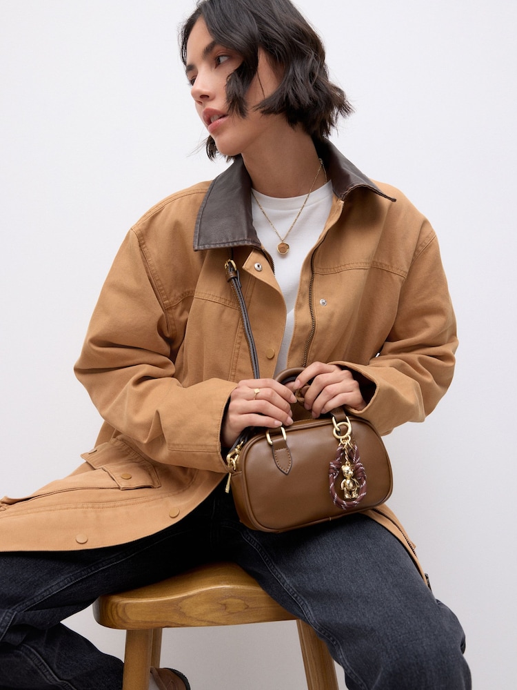 Tan Brown Bowler Charm Cross-Body Bag - Image 2 of 11