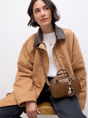Tan Brown Bowler Charm Cross-Body Bag - Image 3 of 11