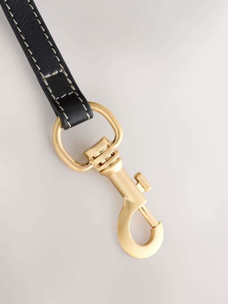 Black Leather Buckle Cross Body Bag - Image 12 of 12