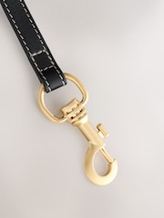 Black Leather Buckle Cross-Body Bag - Image 7 of 8