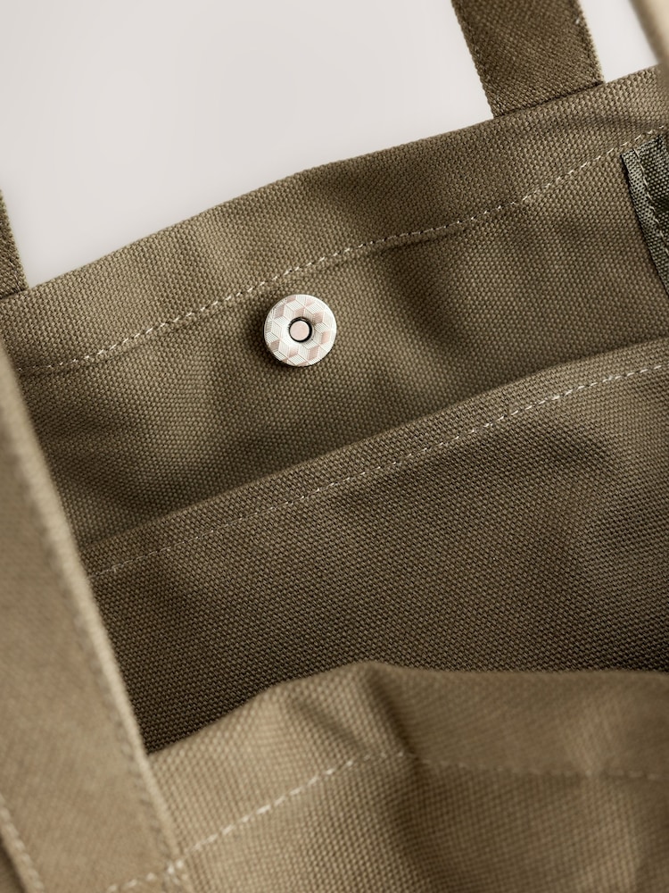Sage Green Canvas Shoulder Bag - Image 10 of 10