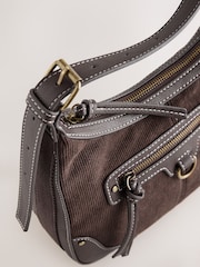 Chocolate Brown Scooped Cross-Body Bag - Image 7 of 9