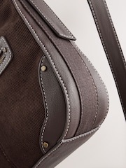 Chocolate Brown Scooped Cross-Body Bag - Image 8 of 9