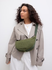 Khaki Green Cord Effect Sling Bag - Image 1 of 9