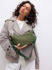 Khaki Green Cord Effect Sling Bag - Image 3 of 9
