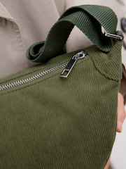 Khaki Green Cord Effect Sling Bag - Image 4 of 9