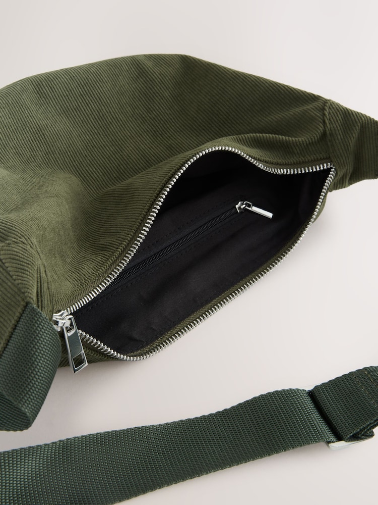 Khaki Green Cord Effect Sling Bag - Image 9 of 9