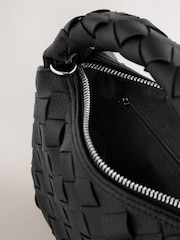 Black Weave Cross-Body Bag - Image 3 of 5