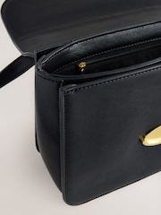 Black Croc Effect Large Structured Cross-Body Bag - Image 9 of 9