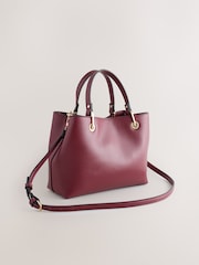 Red Structured Tote Bag with Detachable Purse - Image 1 of 5