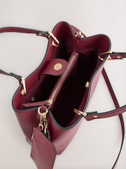 Red Structured Tote Bag with Detachable Purse - Image 5 of 5
