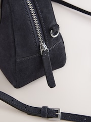Navy Leather Mini Bowler Bag - Image 3 of 5