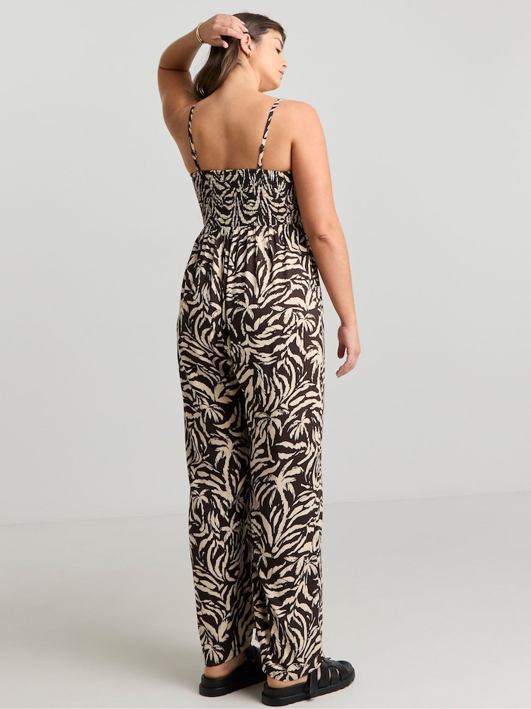 Simply Be Bandeau Shirred Beach Jumpsuit - Imagen 2 de 4
