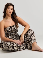 Simply Be Bandeau Shirred Beach Jumpsuit - Imagen 4 de 4