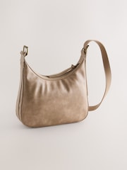 Taupe Scooped Cross-Body Bag - Image 6 of 9