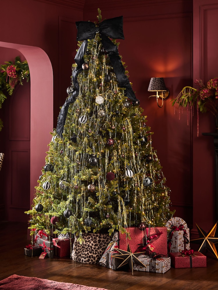 10 Pack Gold Lametta Tinsel Christmas Tree Decorations - Image 2 of 3