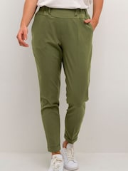 Kaffe Regular Fit Green Nanci Jillian Long Length Pant Trousers - Image 1 of 5