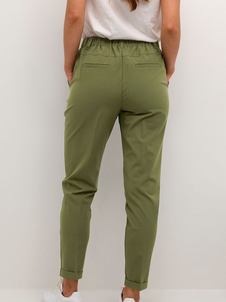 Kaffe Regular Fit Green Nanci Jillian Long Length Pant Trousers - Image 2 of 5