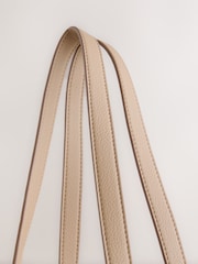 Taupe Structured Shoulder Bag with Detachable Purse - Image 6 of 6