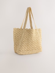 Natural Raffia Effect Shoulder Bag - Image 2 of 5