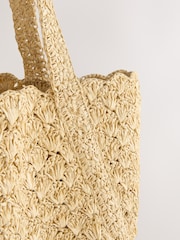 Natural Raffia Effect Shoulder Bag - Image 3 of 5