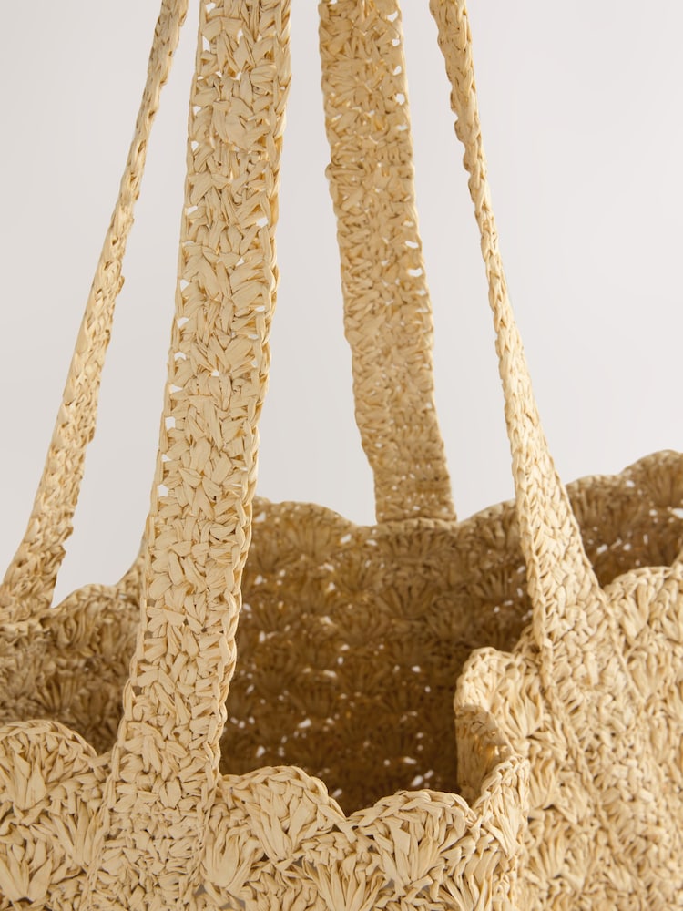 Natural Raffia Effect Shoulder Bag - Image 5 of 5