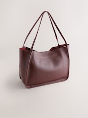 Berry Leather Hand Held Bag - Image 2 of 4