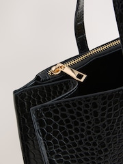 Efeito Crocs preto - Bolsa Tote Estruturada - Imagem 4 de 5