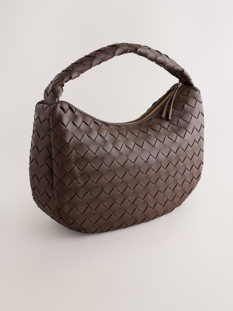 Marrón chocolate - Bolso de hombro tejido - Imagen 2 de 5 Marrón chocolate - Bolso de hombro tejido - Imagen 2 de 5