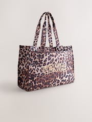 Animal Print Canvas Shoulder Bag - Image 1 of 6