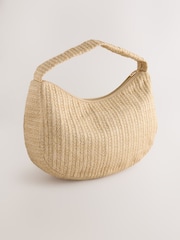 Natural Straw Look Shoulder Bag - Image 2 of 5