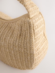 Natural Straw Look Shoulder Bag - Image 3 of 5