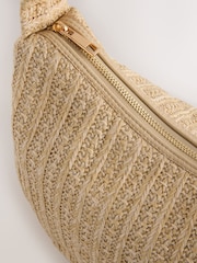 Natural Straw Look Shoulder Bag - Image 4 of 5
