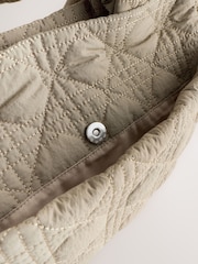 Khaki Green Nylon Quilted Shoulder Bag - Image 5 of 7