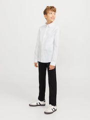 JACK & JONES Junior Stretch Long Sleeve White Shirt - Image 4 of 7